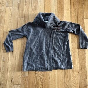 100% XTR Fine Merino Wool Sweater Lrg Ellen Tracy decorative double buckle clasp